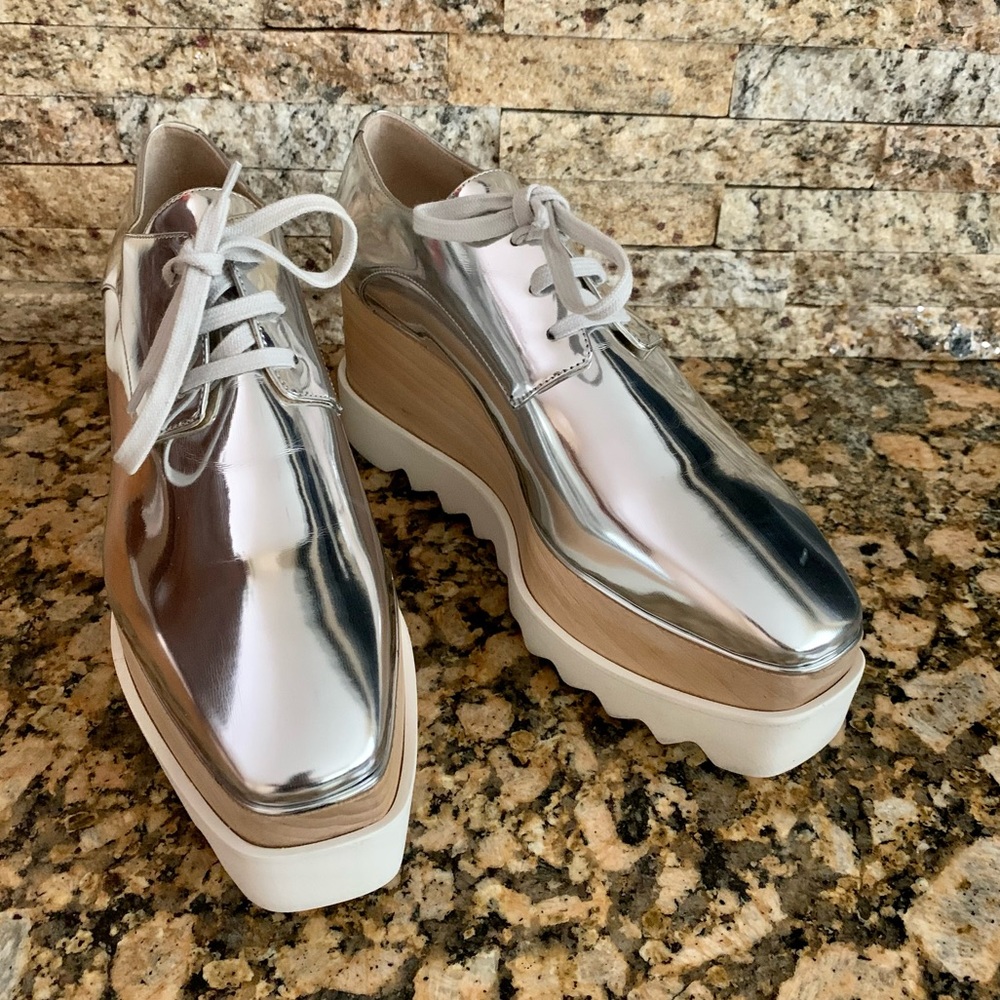 STELLA MCCARTNEY Silver Elyse Platforms